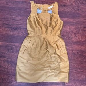 Maeve Gold Sleeveless Mini Dress